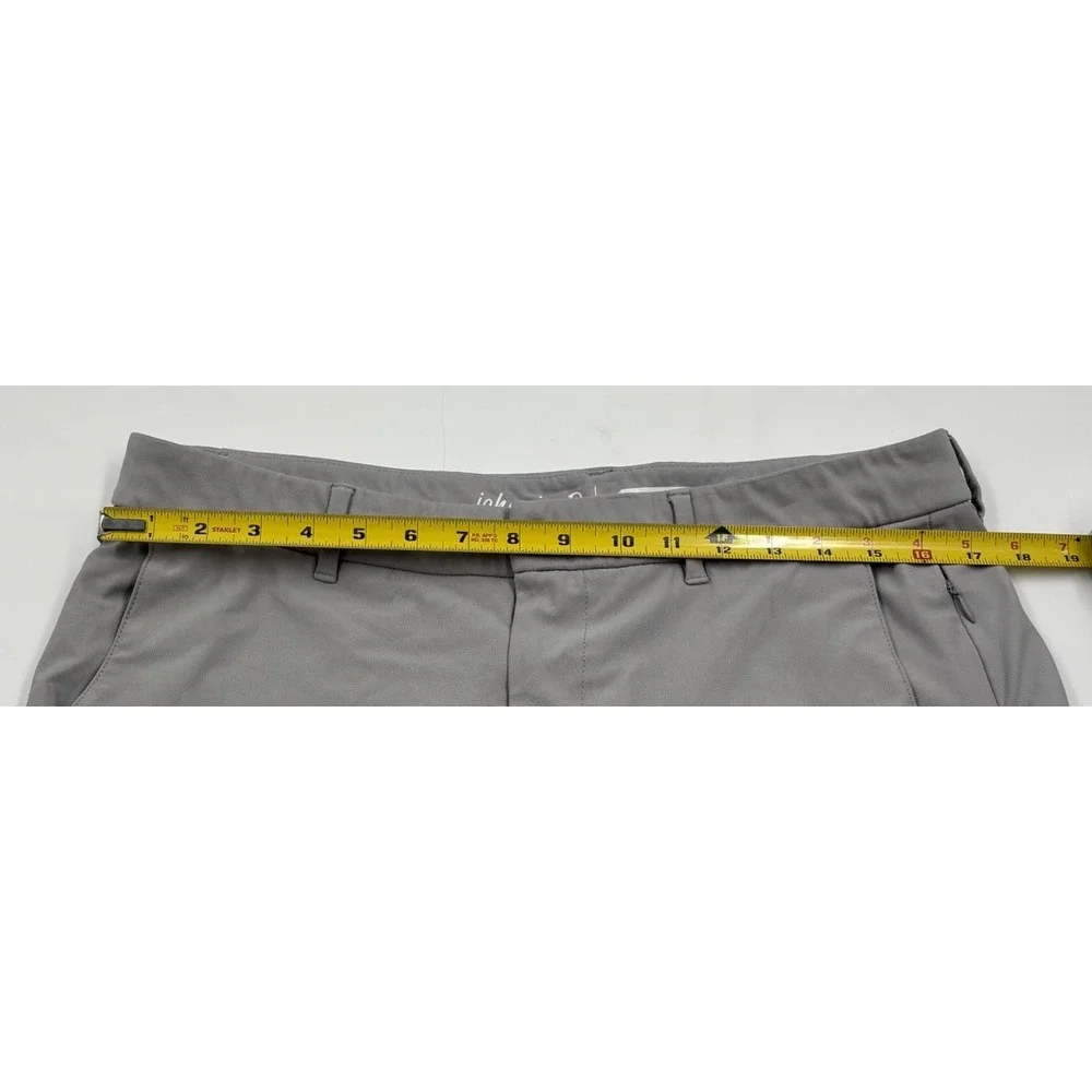 Johnnie-O Prep-Formance Men's 34 Gray Performance Flat Front Polyester Shorts